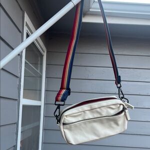 Marine Layer Cream Bag with Colorful Interior
